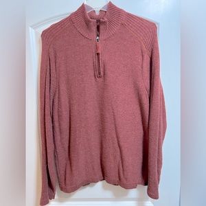 Rust colored 1/4 Zip Sweater